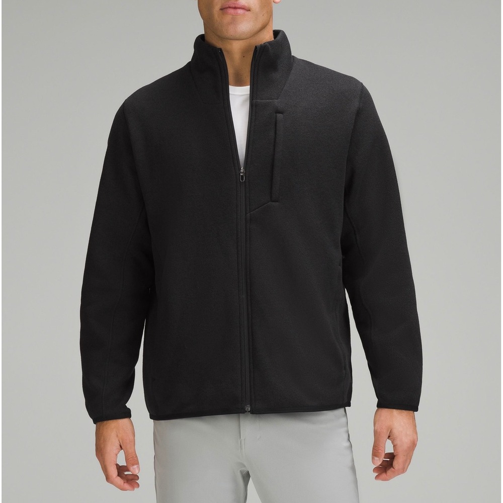 Lululemon Men's Jacket Sojourn Full Zip Fleece Lined Black Large